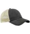 BB672 B672 Beechfield 6 Panel Vintage Trucker Cap Vint.Blk / Stone colour image